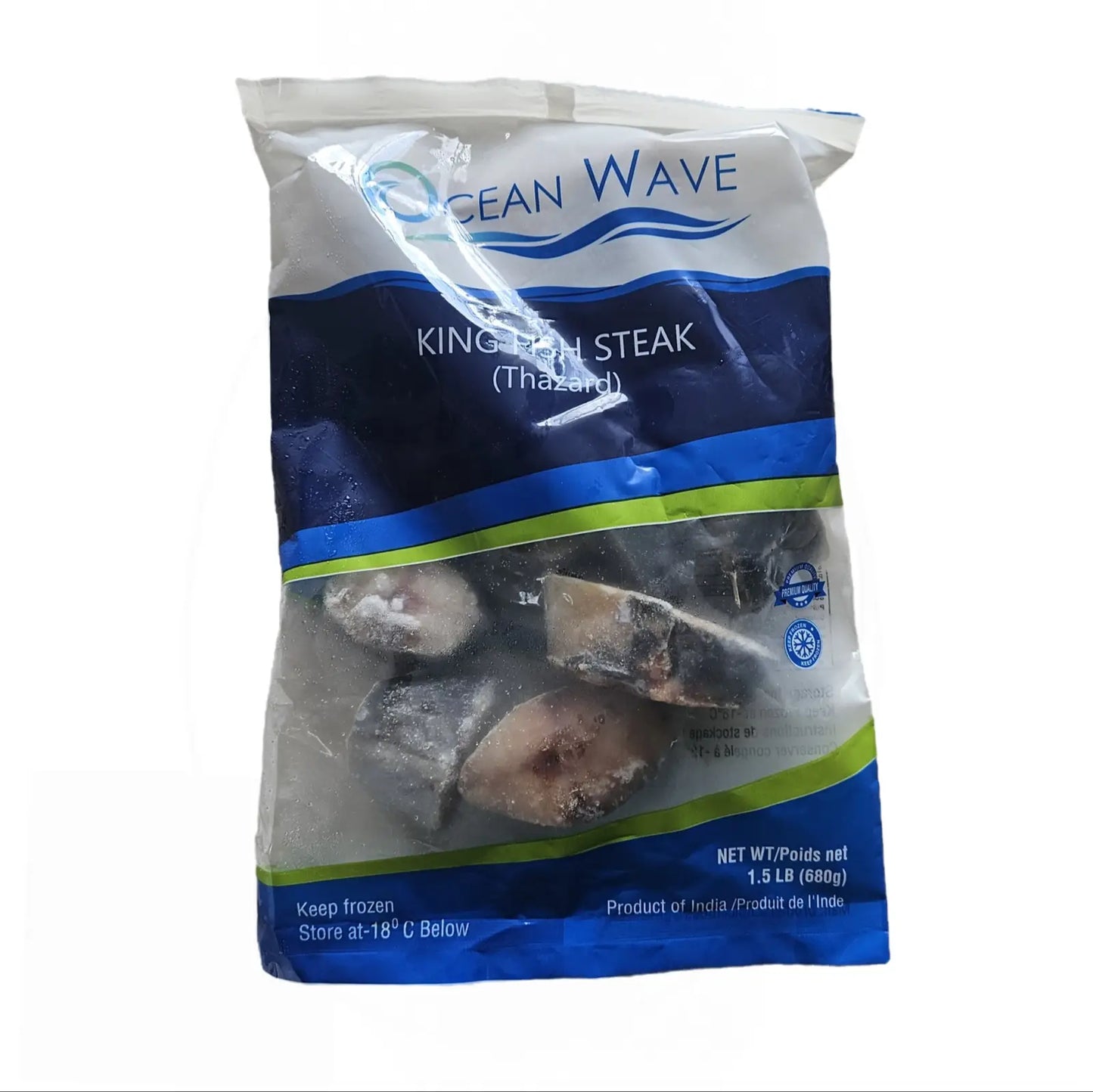 Ocean Wave Frozen Indian King Fish Steaks 680g image 0