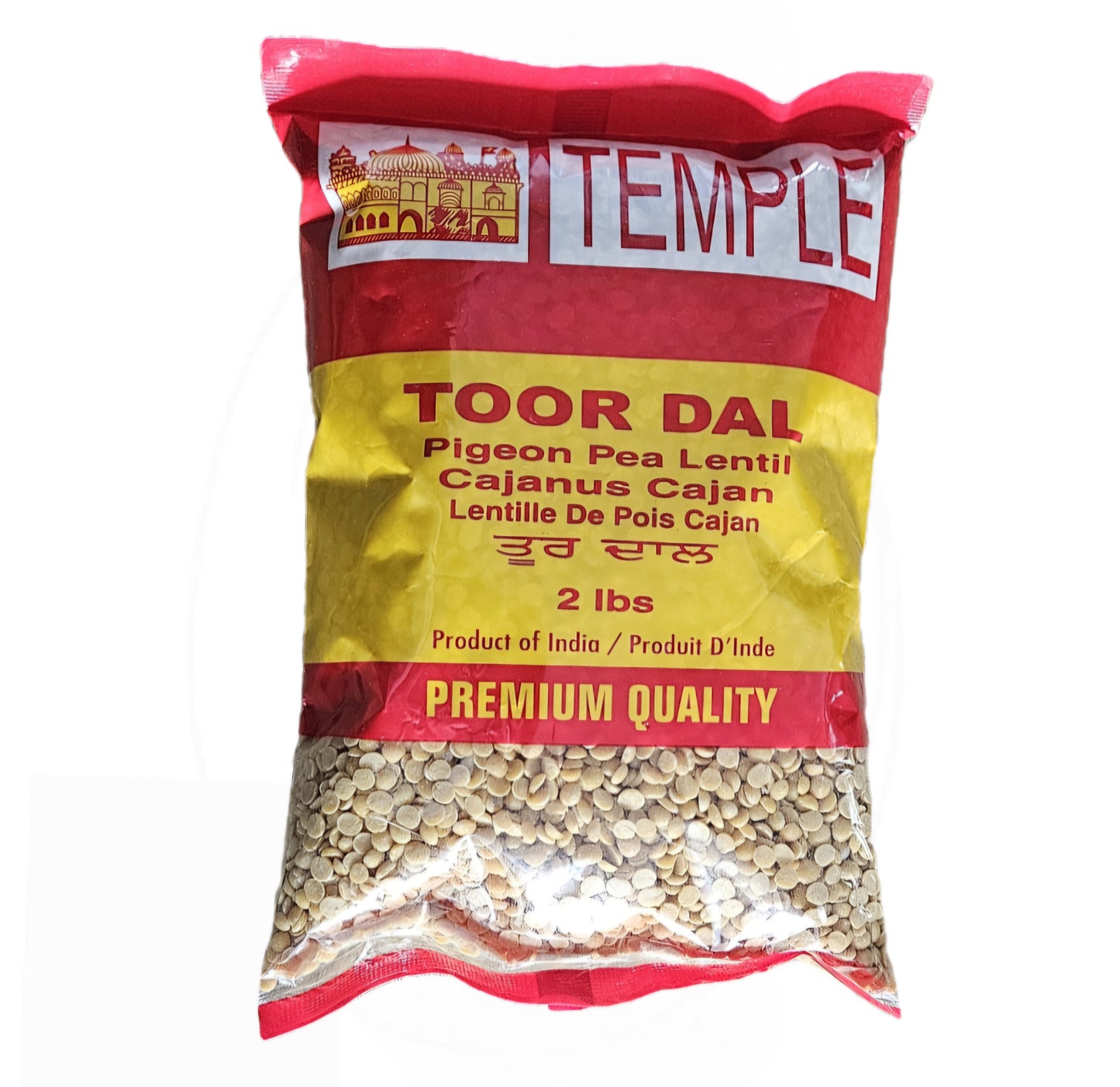 Temple Toor Dal 2 Lbs