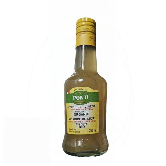 Ponti Apple Cider Vinegar 100% Italian Apple Organic 250 ml image 0