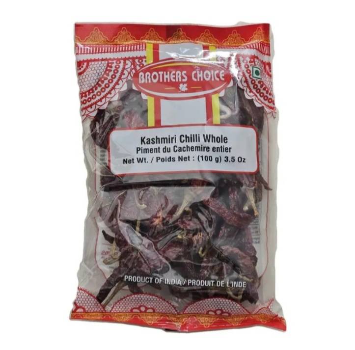 Brothers Choice Kashmiri Chilli Whole 100g (mulagu chilly)