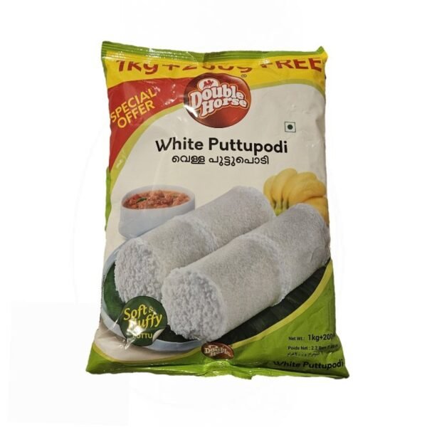 Double Horse White Puttu Podi 1kg + 200g Free