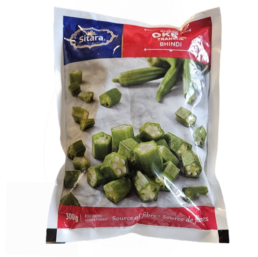 Sitara Frozen Sliced Okra ( Bhindi, Lady's Finger) 300g