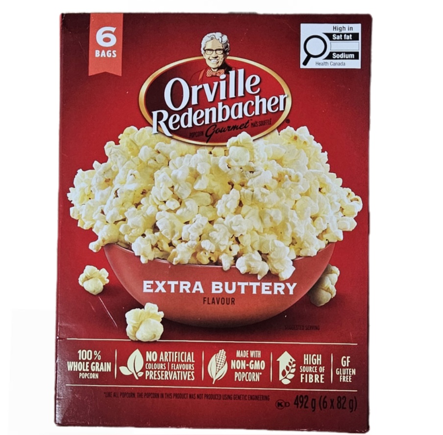 Orville Redenbacher Extra Buttery Popcorn 492 g 6bag