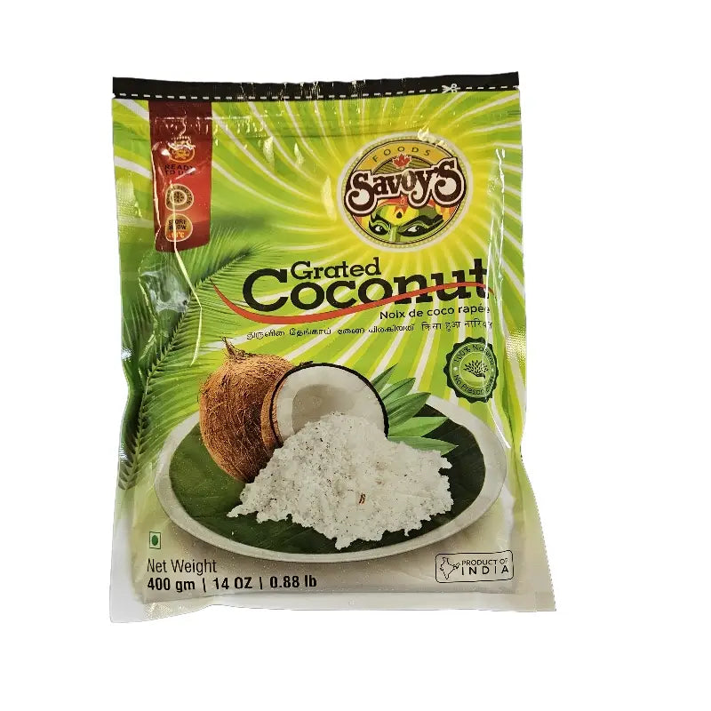 Savoys (shredded)Grated Coconut 400g - Frozen